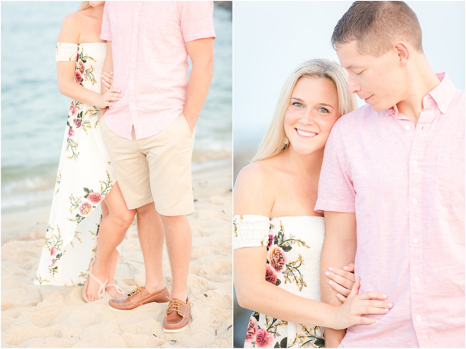 Romantic beach engagement photos in NJ