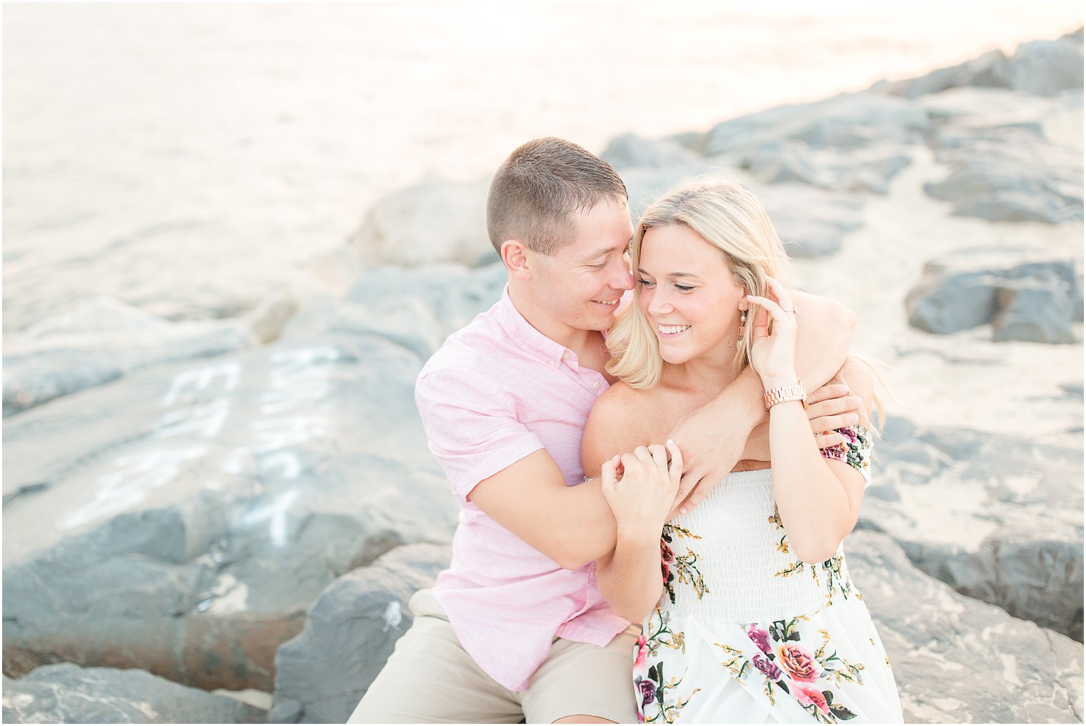 Engagement photos on the Jersey Shore