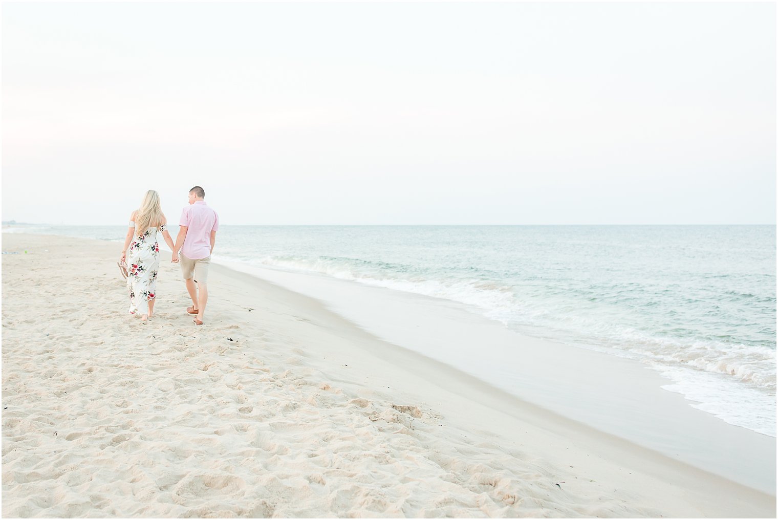 Romantic engagement photos at NJ beach