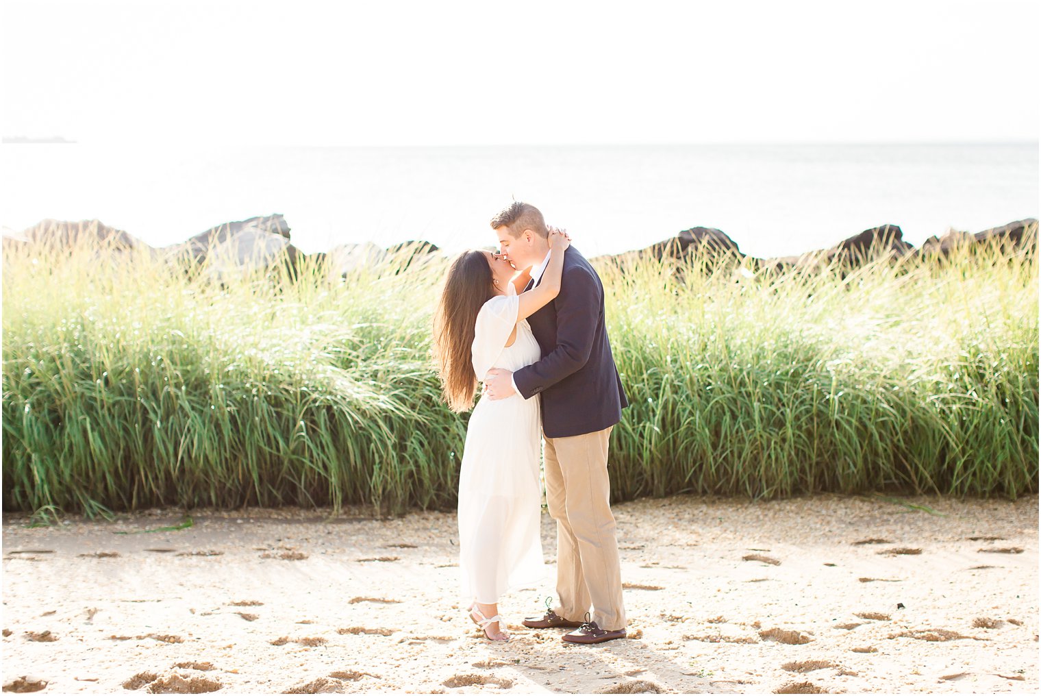 Beach engagement photo location in NJ