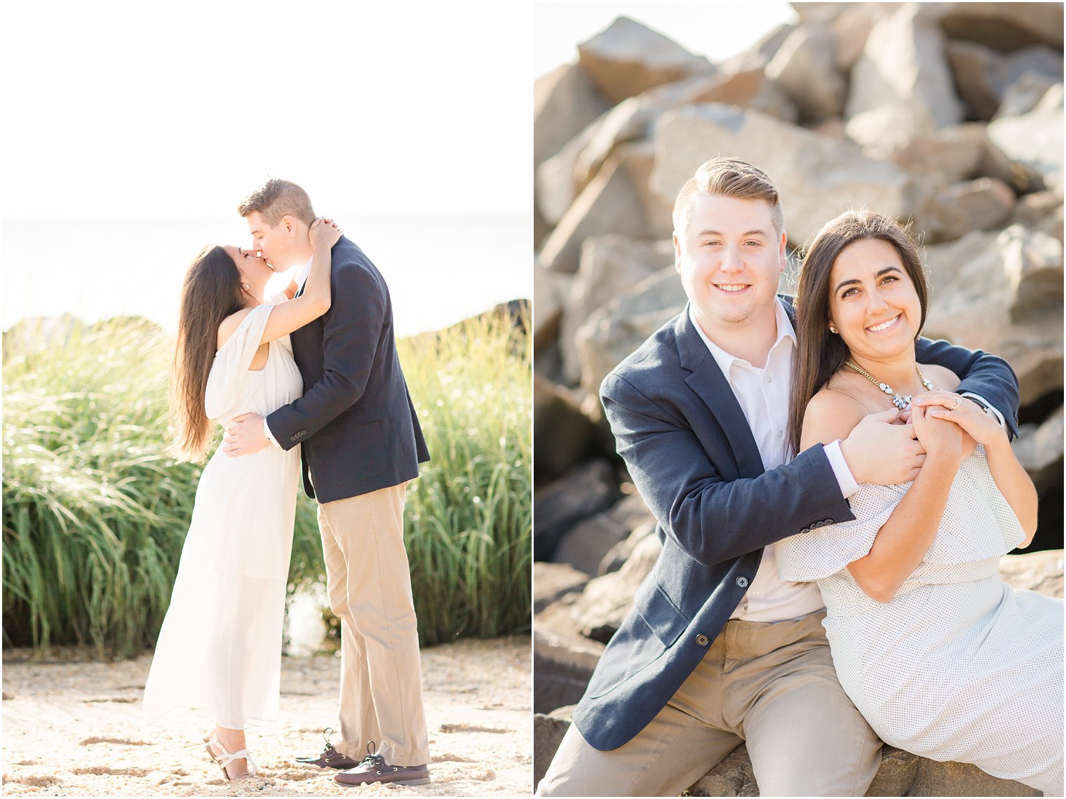 Engagement photos at Sandy Hook 