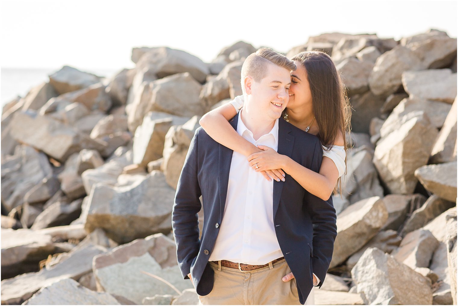 Engagement photos at Sandy Hook