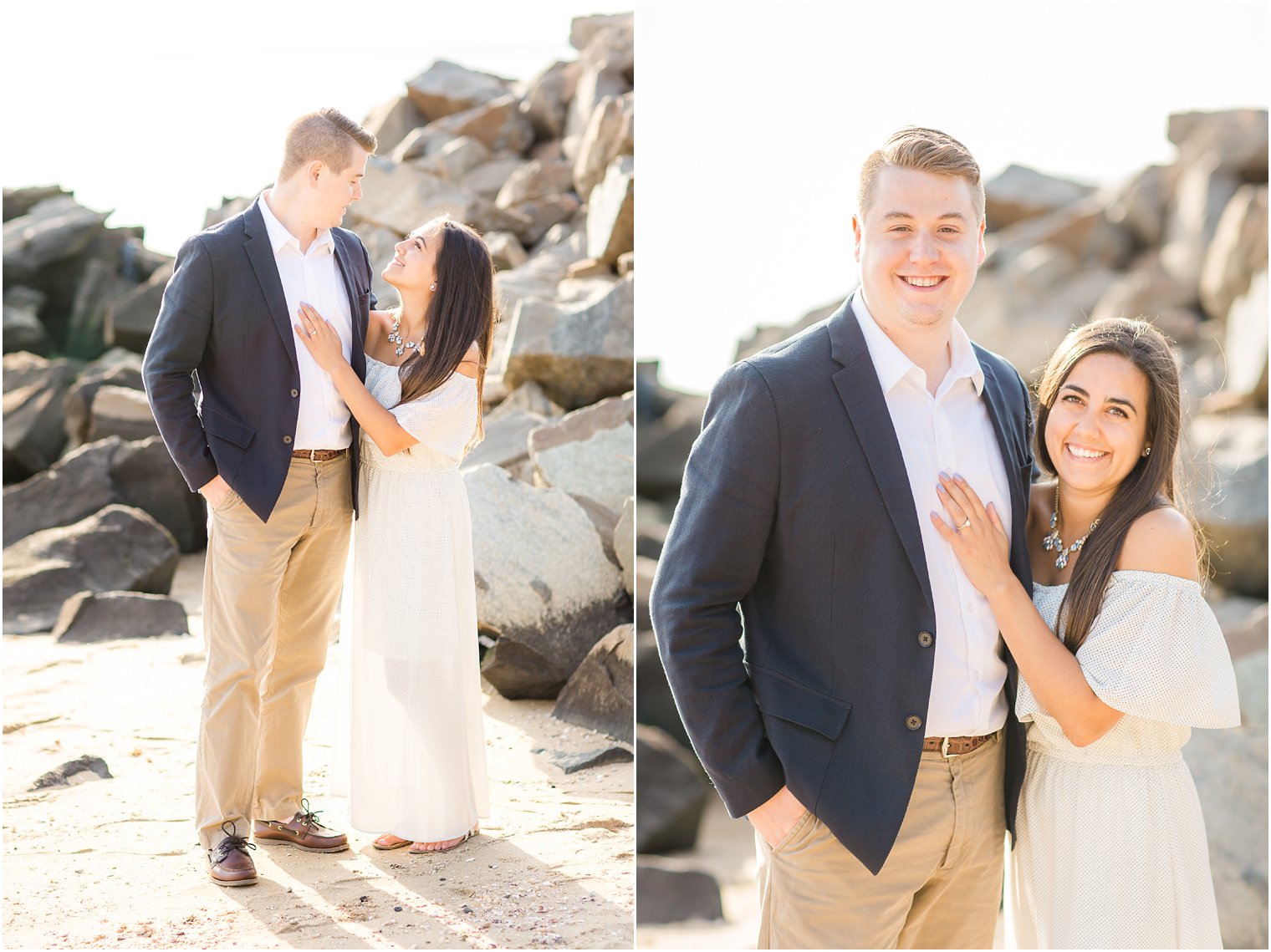 Engagement session on NJ beach