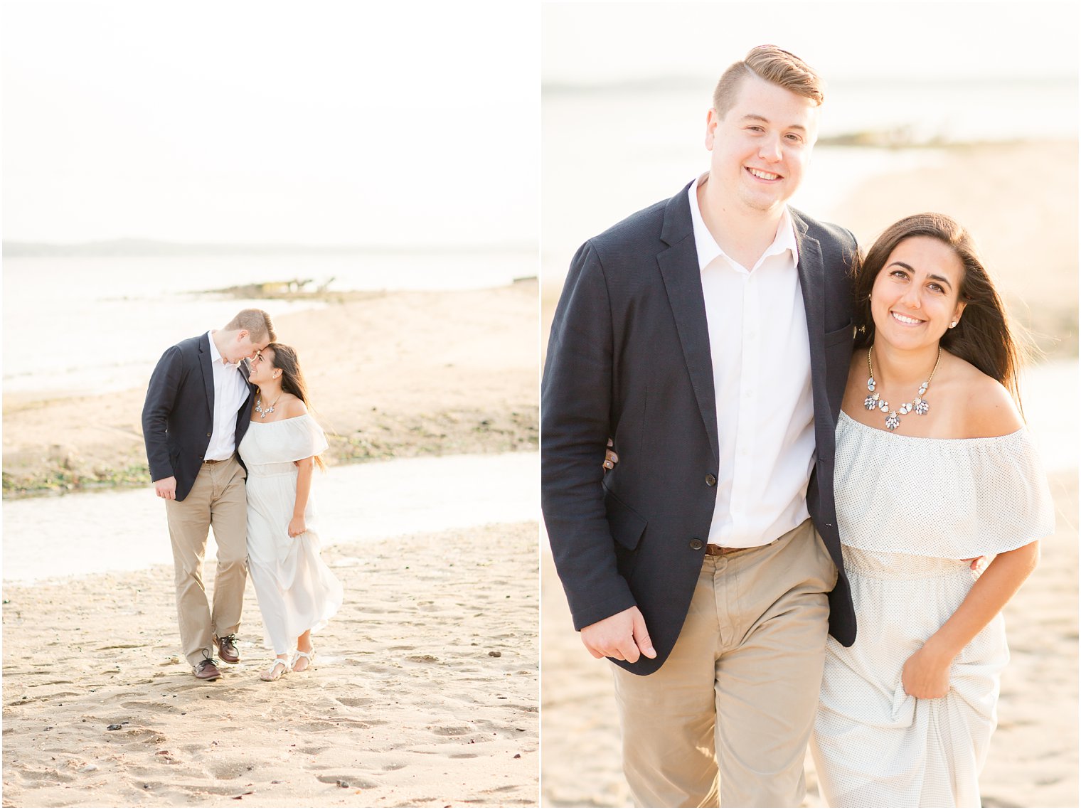 Engagement photos at Sandy Hook