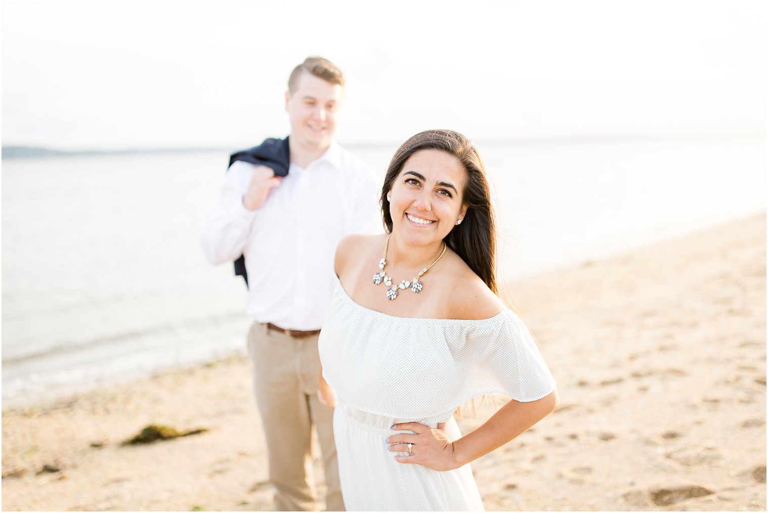 Engagement photos at Sandy Hook