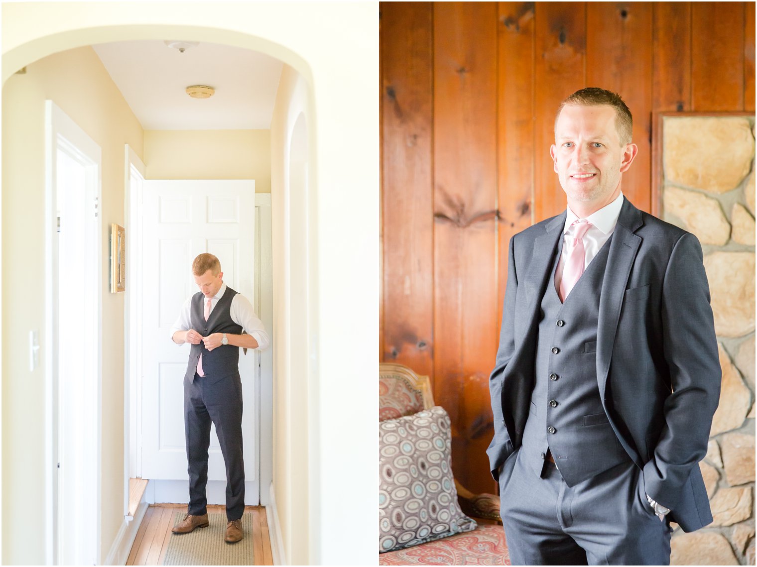 Stone Rows Farm wedding groom prep