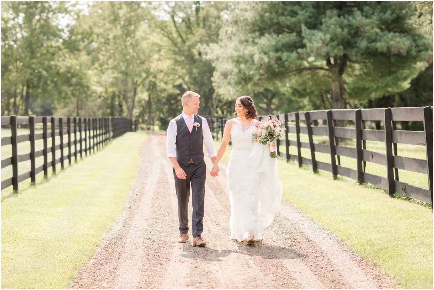 Stone Rows Farm wedding photos of bride and groom