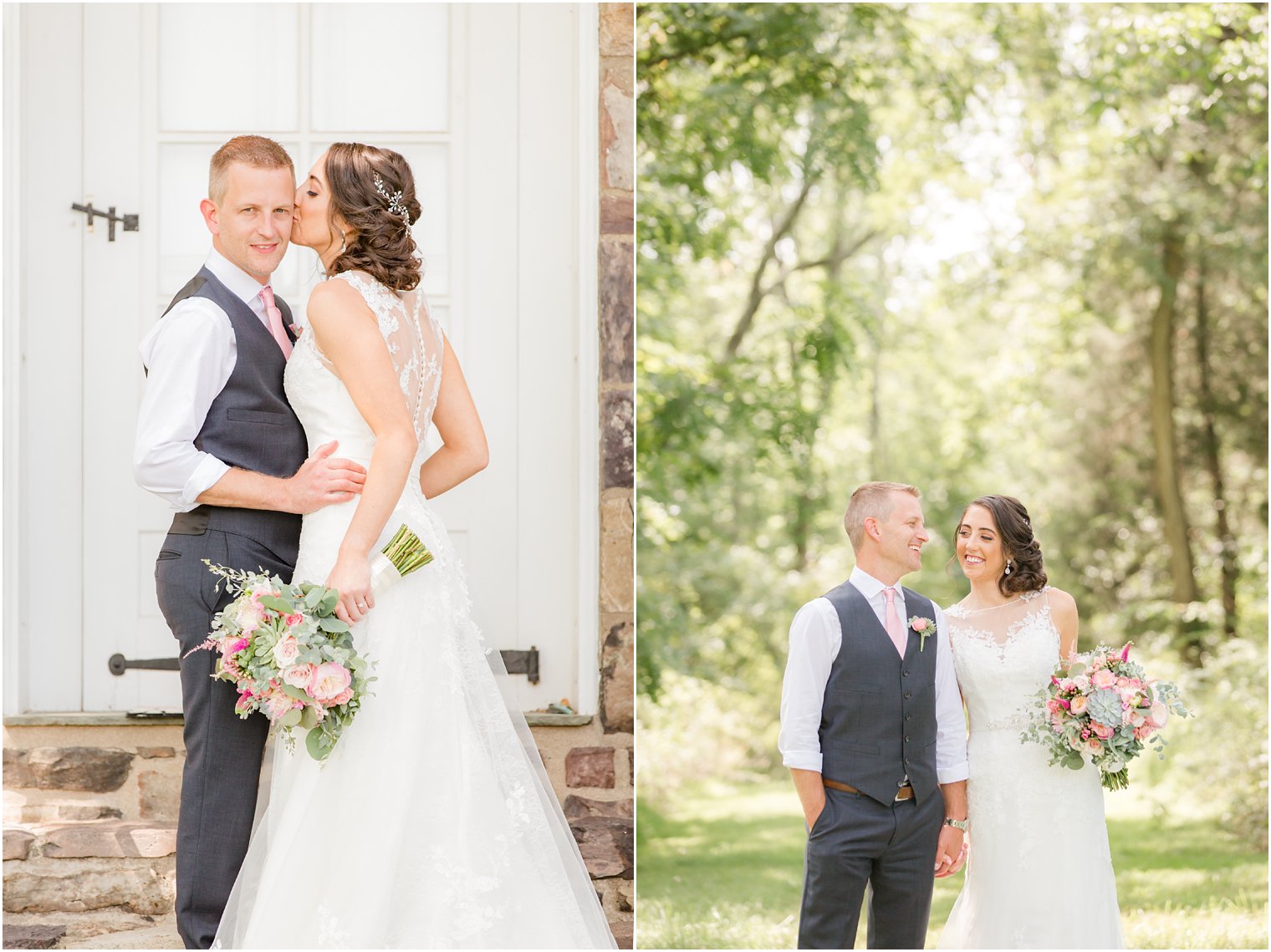 Bride and groom photos at Stone Rows Farm wedding