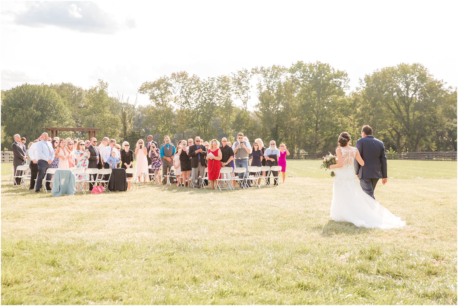 Wedding ceremony at Stone Rows Farm