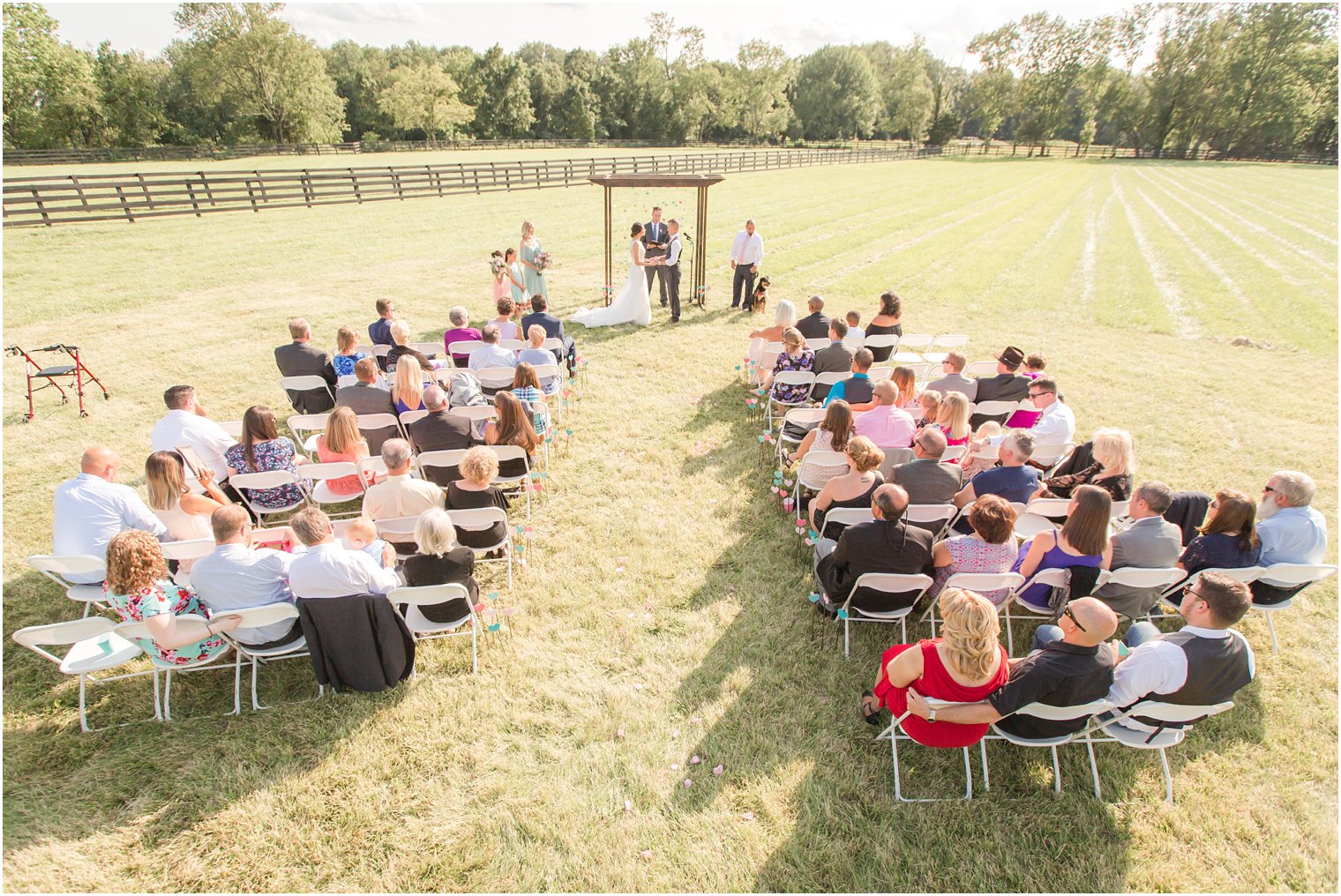 Wedding ceremony at Stone Rows Farm by Idalia Photography