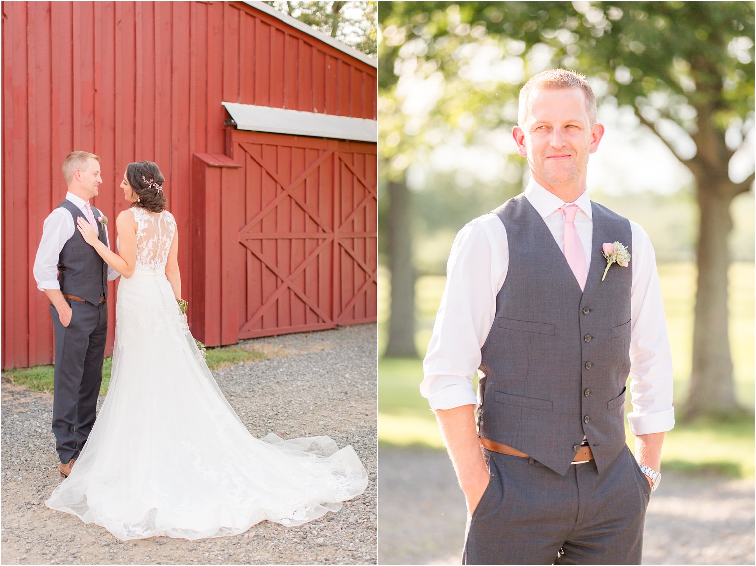 Bride and groom photos at Stone Rows Farm