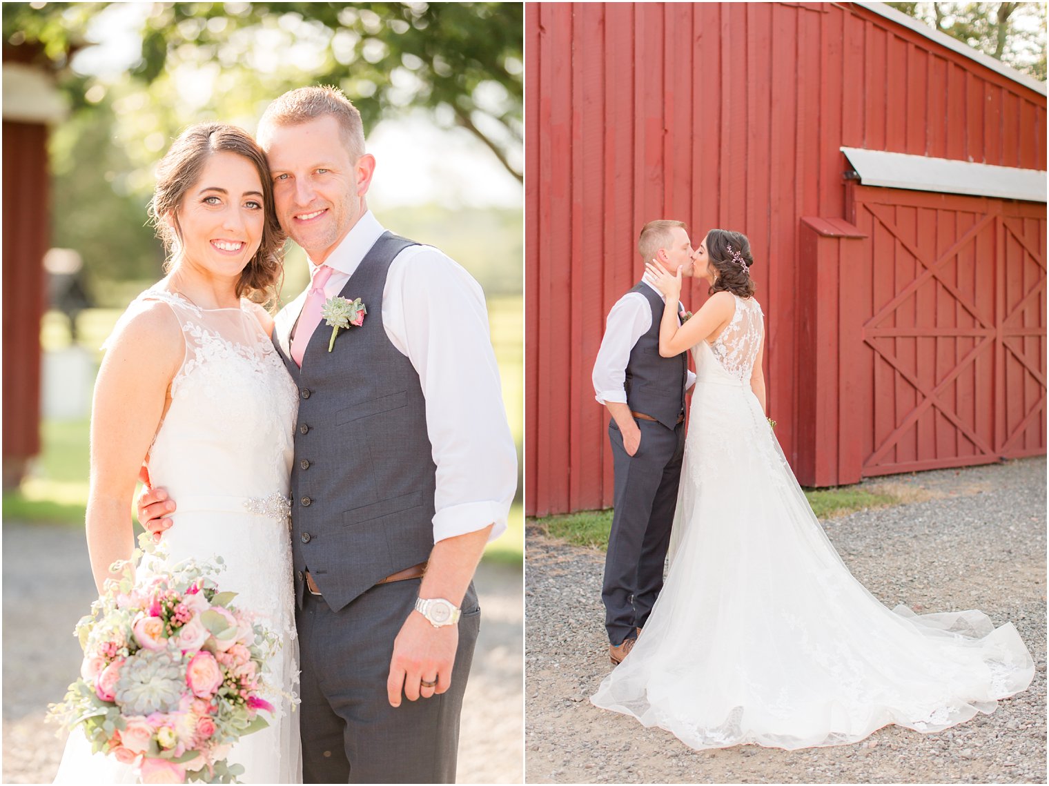 Bride and groom photos at Stone Rows Farm