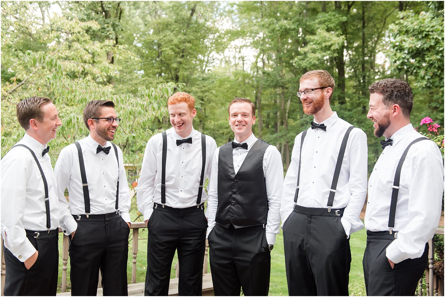 Groomsman photos during getting ready