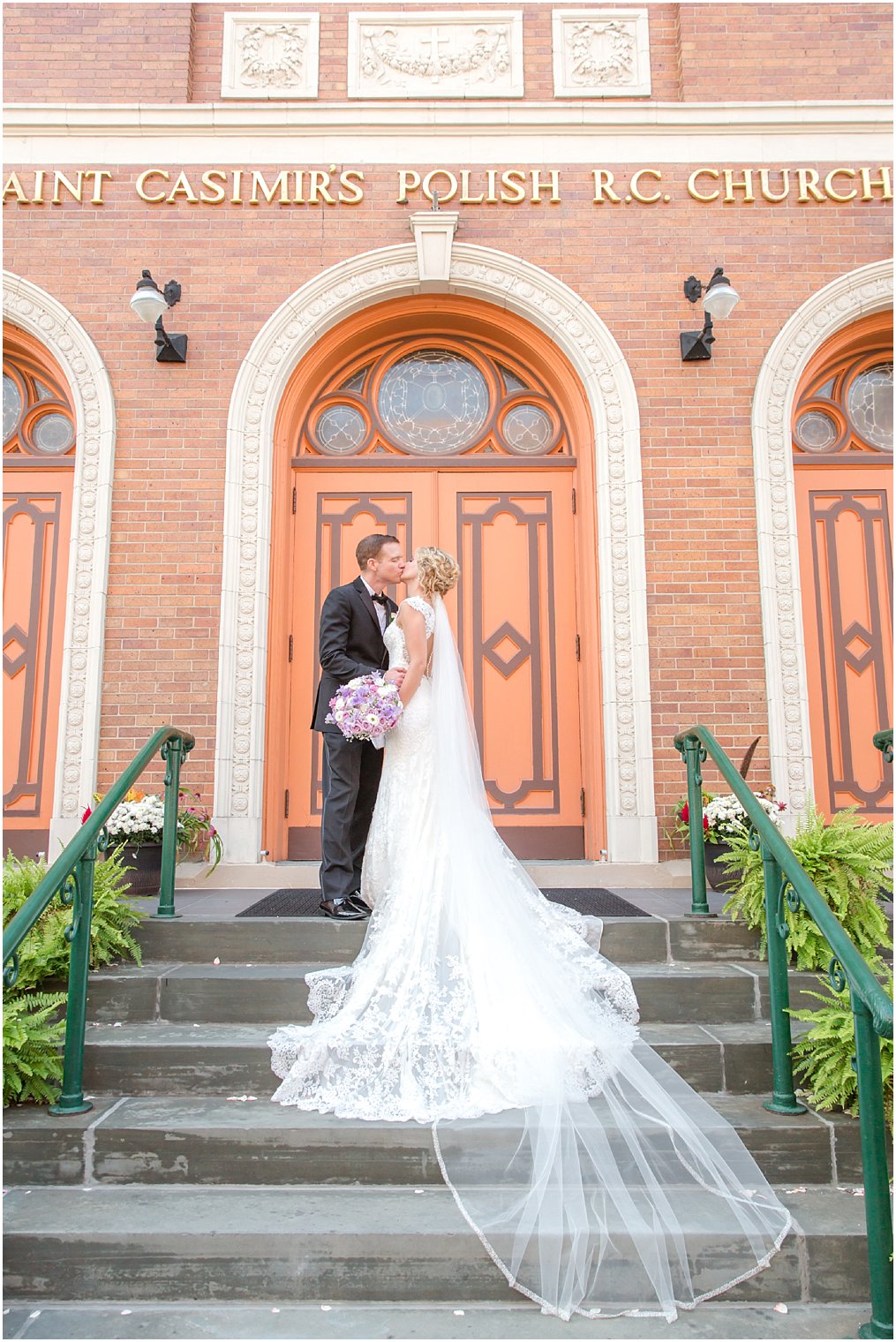 Wedding Ceremony at St. Casmir’s Polish Roman Catholic Church | Bride and Groom Portrait