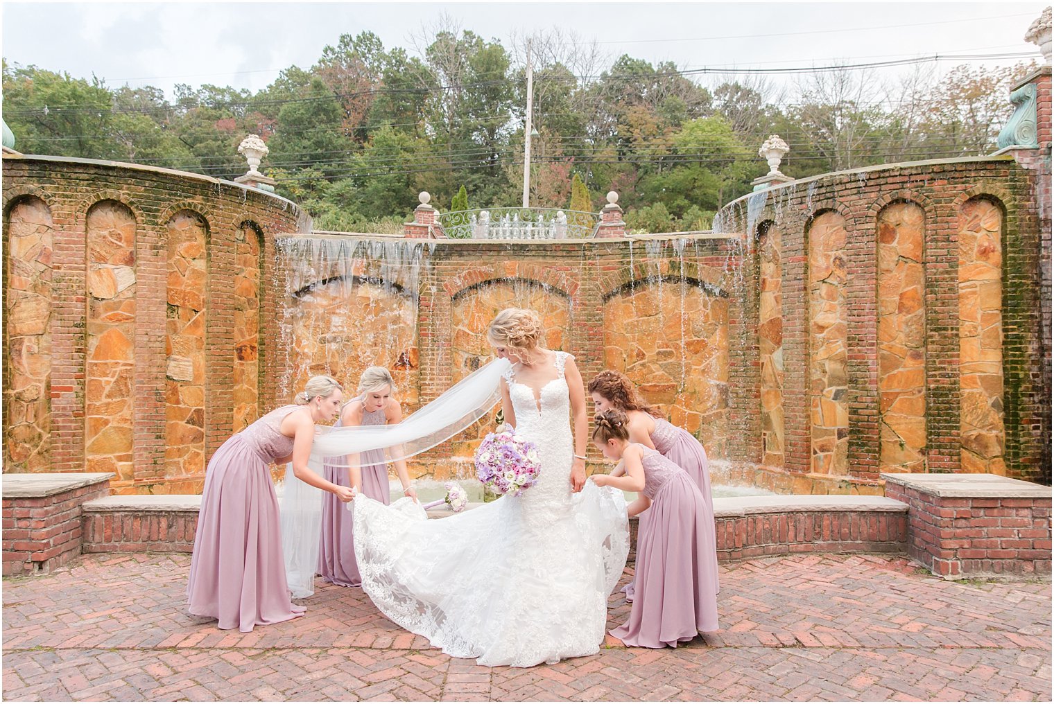 Bridal party photo at The Manor