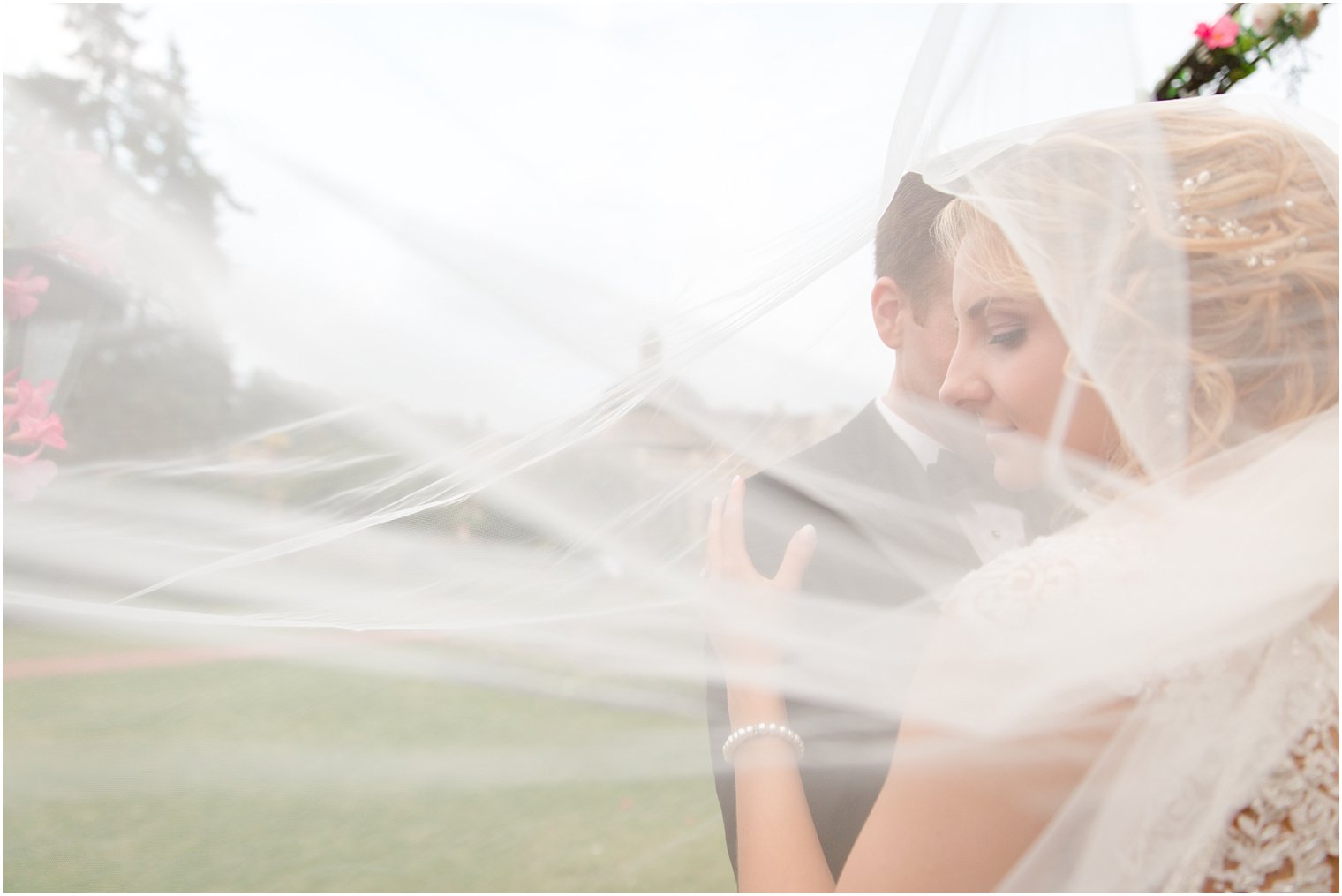 Romantic veil photo at The Manor Wedding