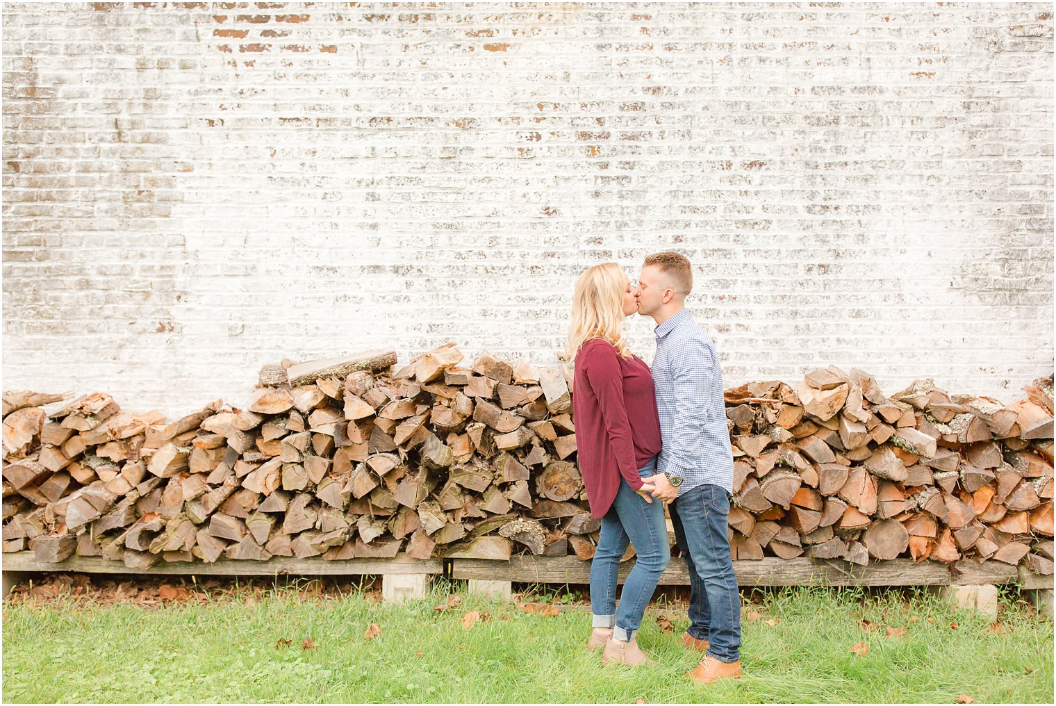 Engagement photos at Allaire State Park