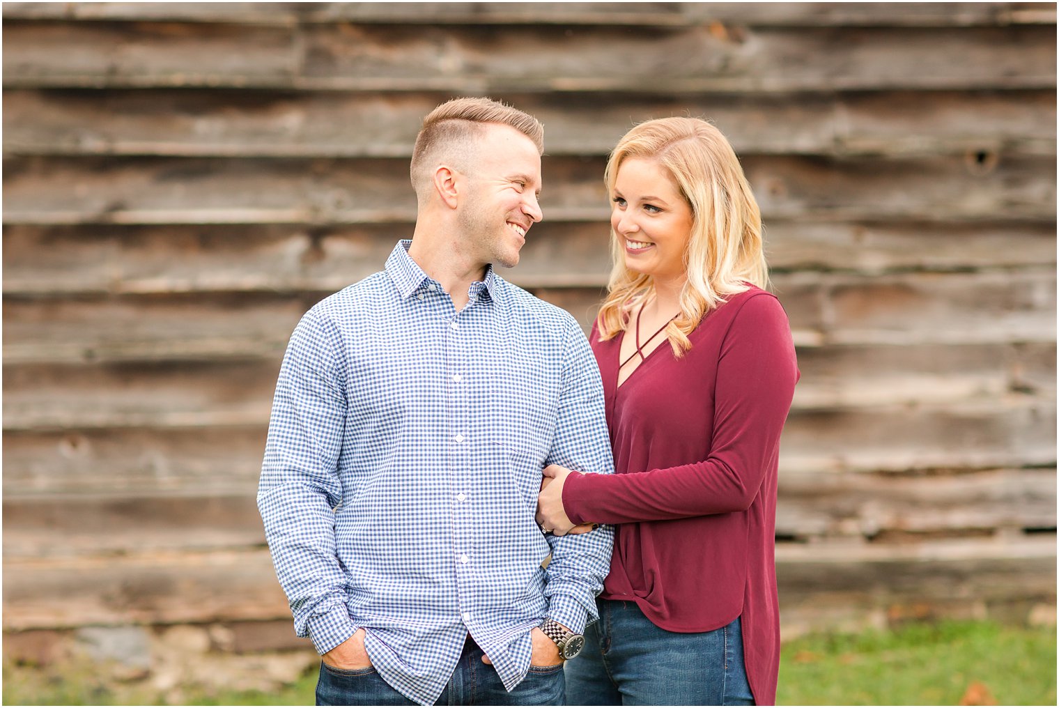 Cute engagement photo posing idea