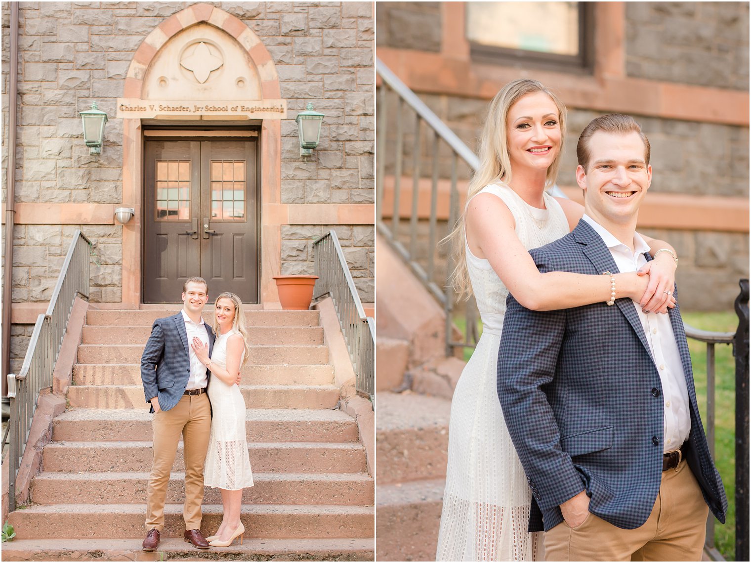 Engagement photos at Stevens Institute by Hoboken NJ Engagement Photographer