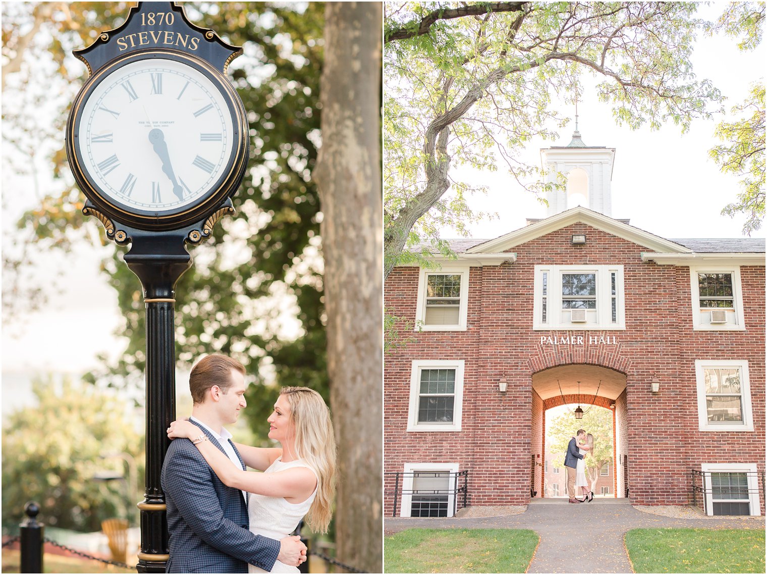 Engagement session at Stevens Institute by Hoboken NJ Engagement Photographer