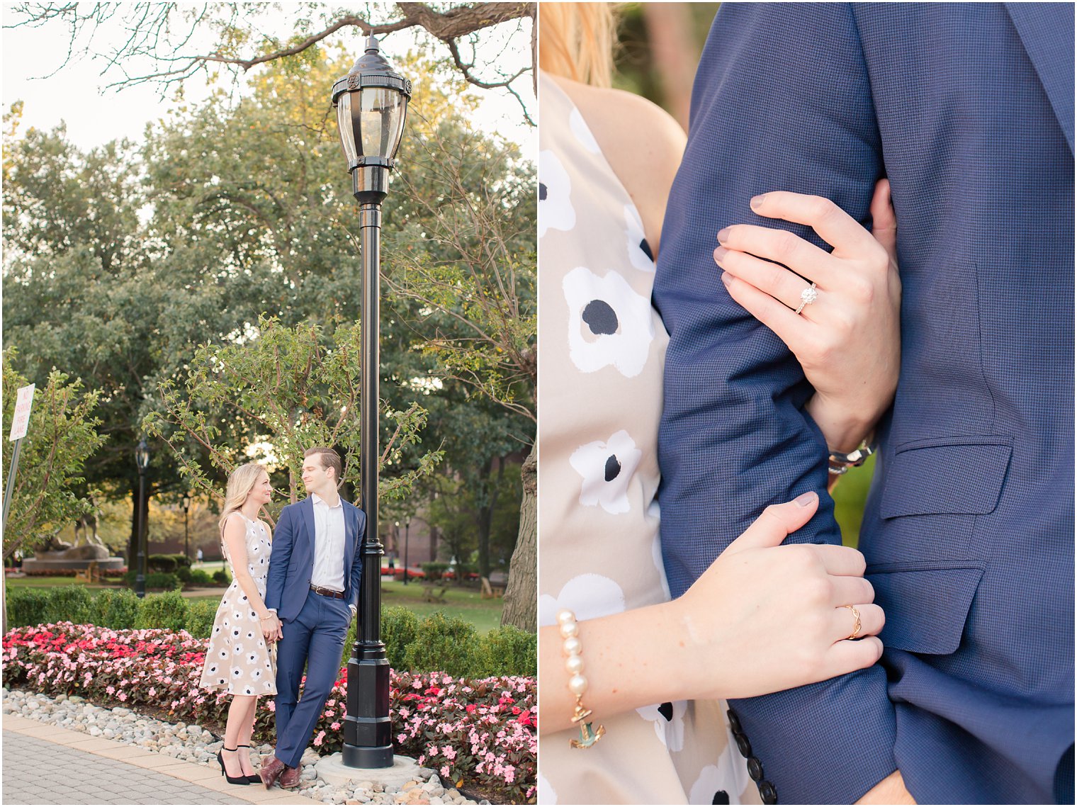 Engagement photos at Stevens Institute