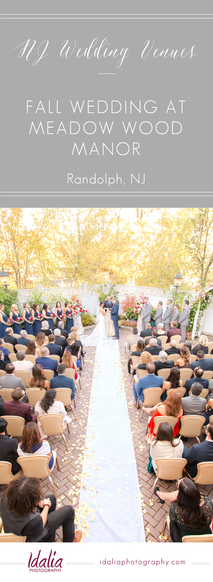 Outdoor ceremony at Meadow Wood Manor | Fall Wedding at Meadow Wood Manor | Randolph NJ