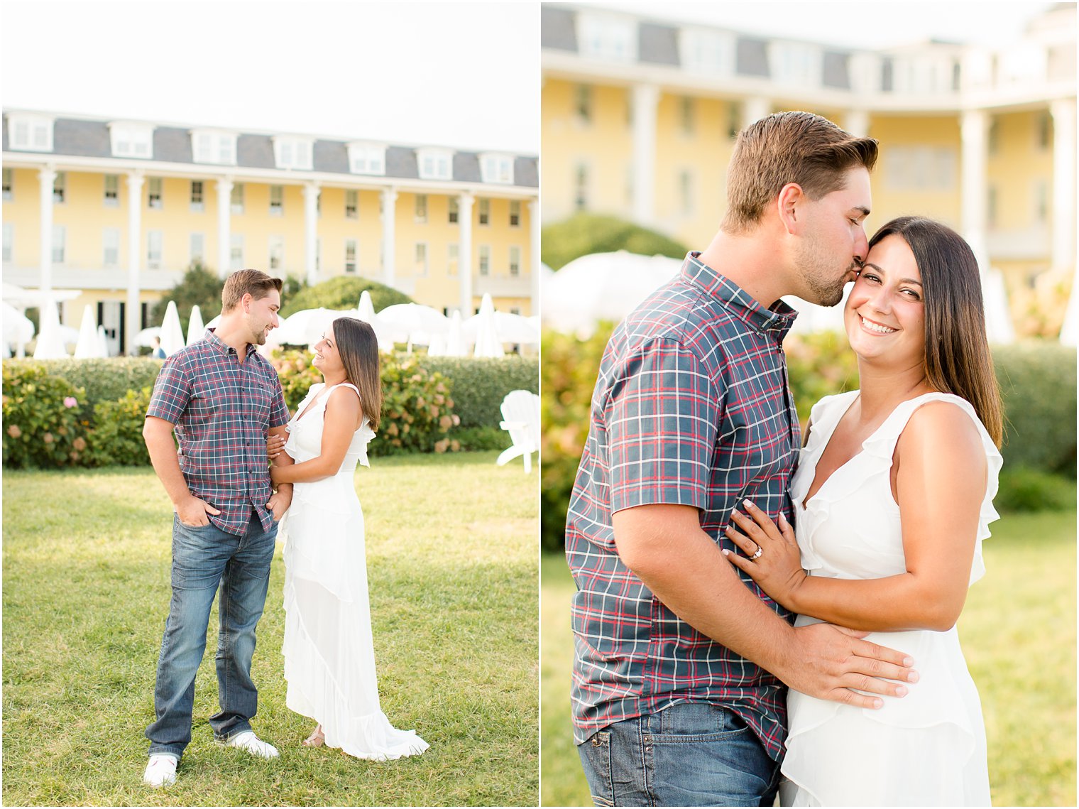 Engagement photos at Congress Hall in Cape May, NJ
