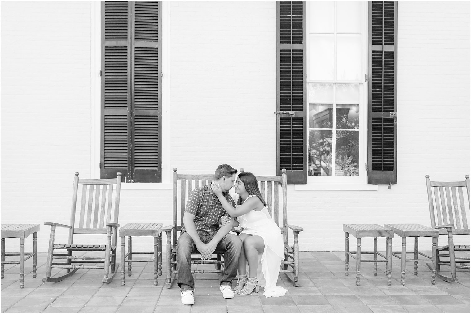 Sweet engagement photo in Congress Hall, Cape May NJ