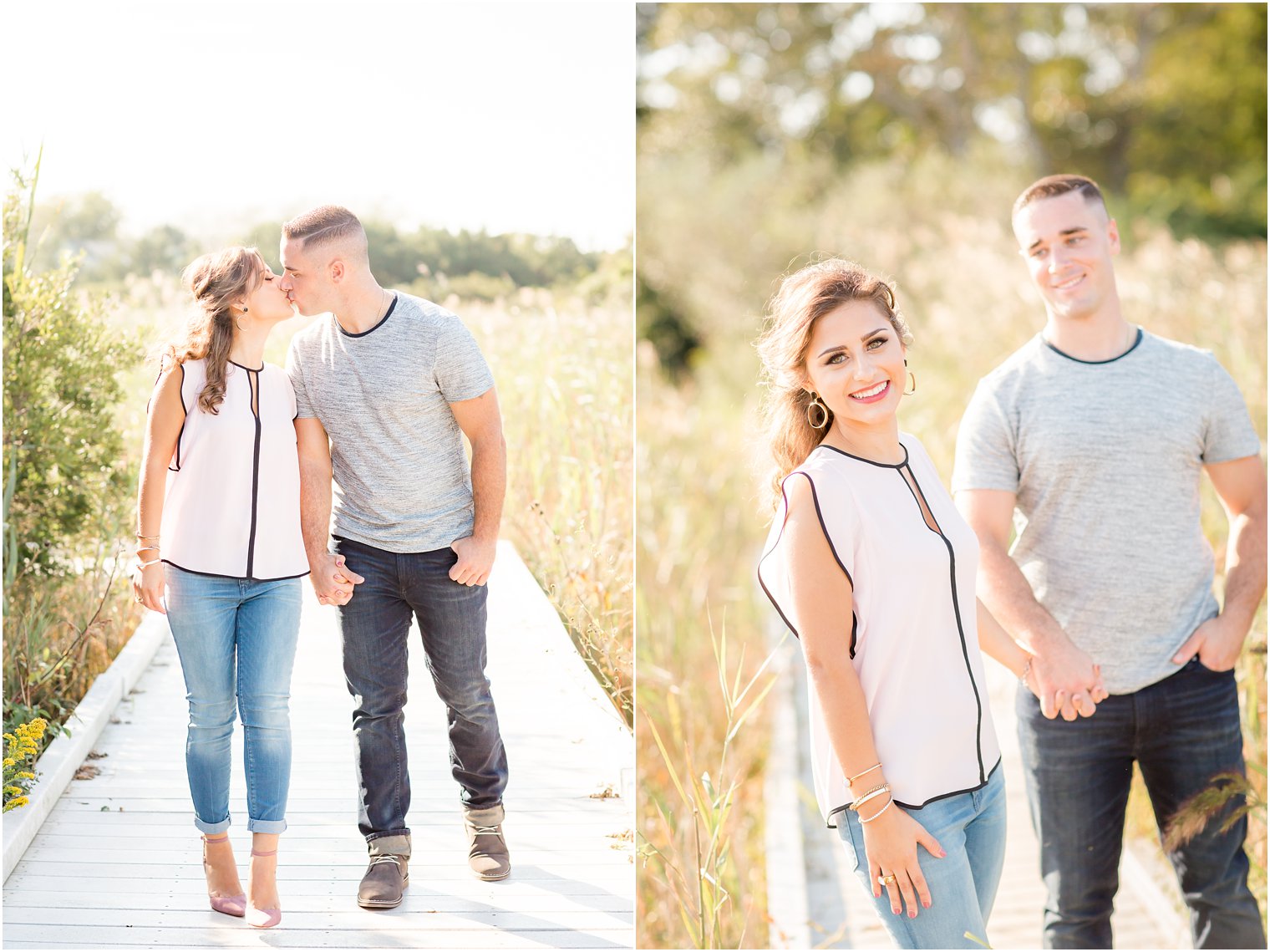 Happy couple at engagement session | Photos by Idalia Photography