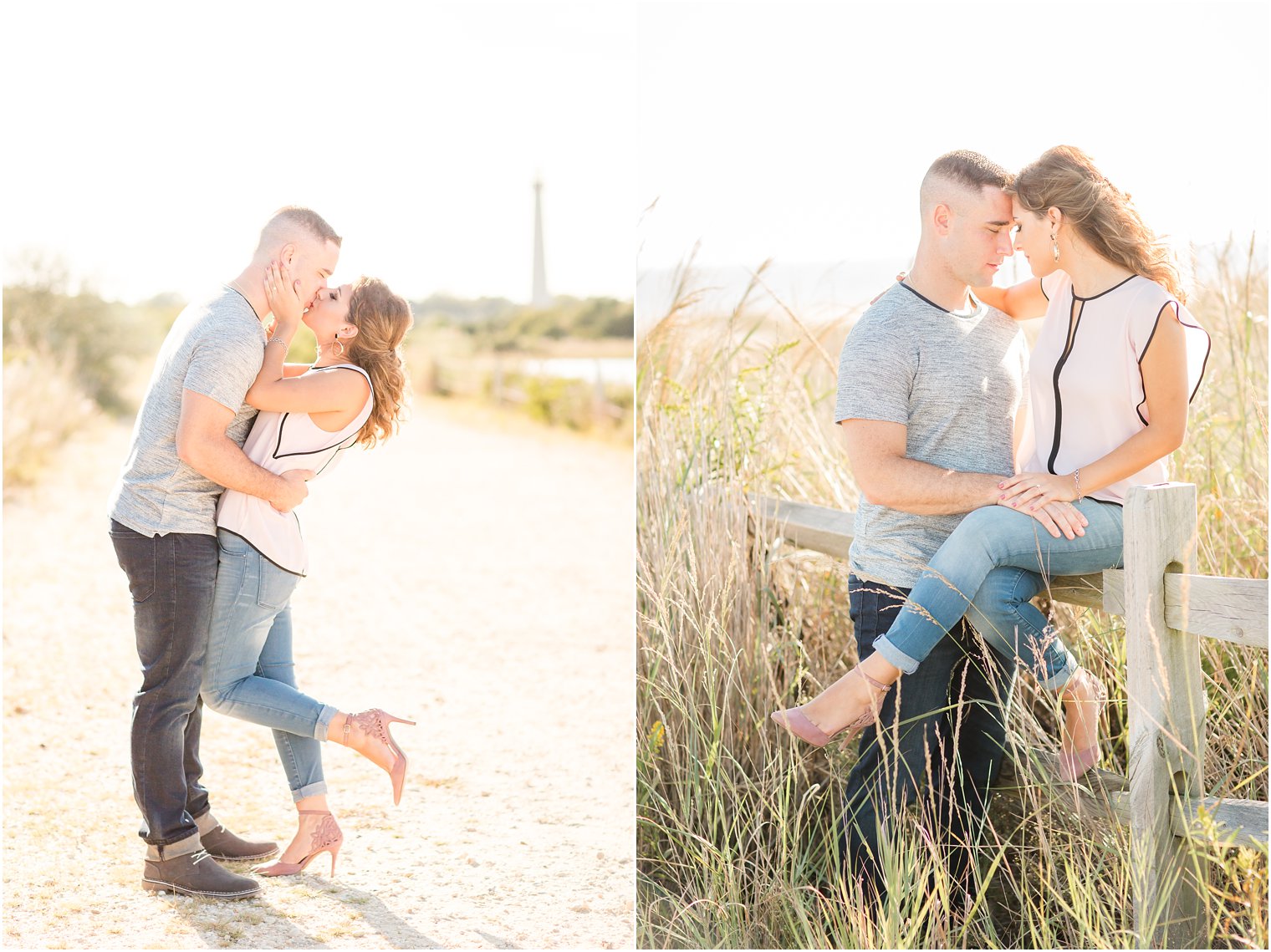 Engagement session by Cape May Lighthouse | Photos by Idalia Photography