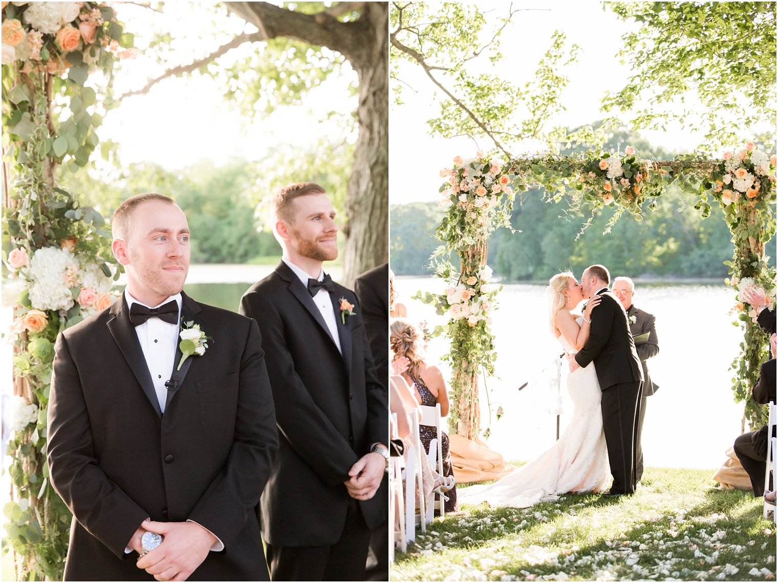 Lakeside summer ceremony at Indian Trail Club | Photos by Indian Trail Club Wedding Photographer Idalia Photography