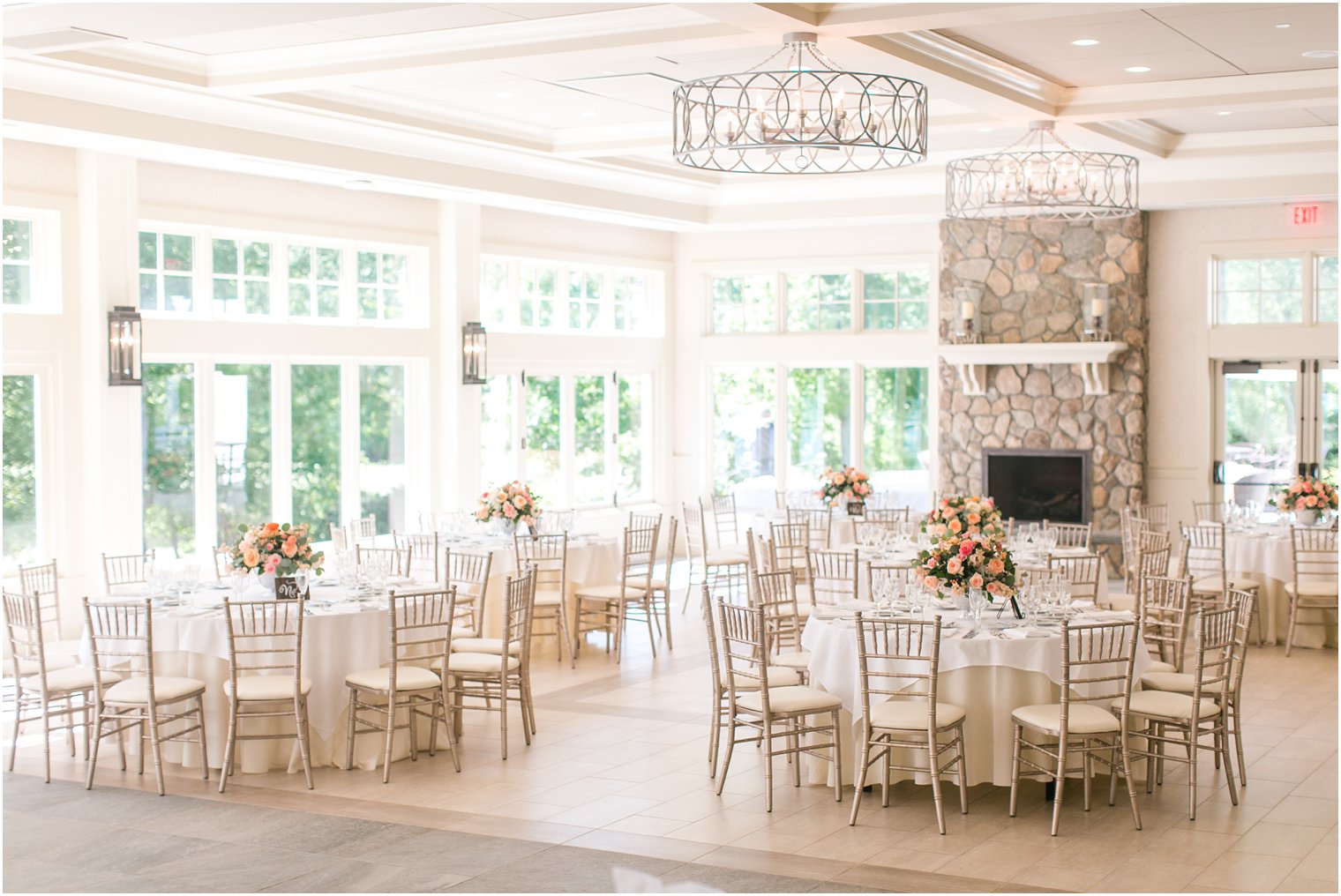 Reception room at Indian Trail Club | Photos by Indian Trail Club Wedding Photographer Idalia Photography