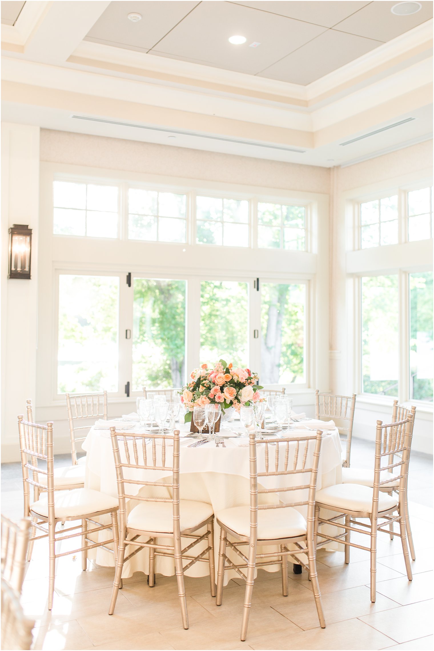 Natural light-filled wedding reception space | Photos by Indian Trail Club Wedding Photographer Idalia Photography