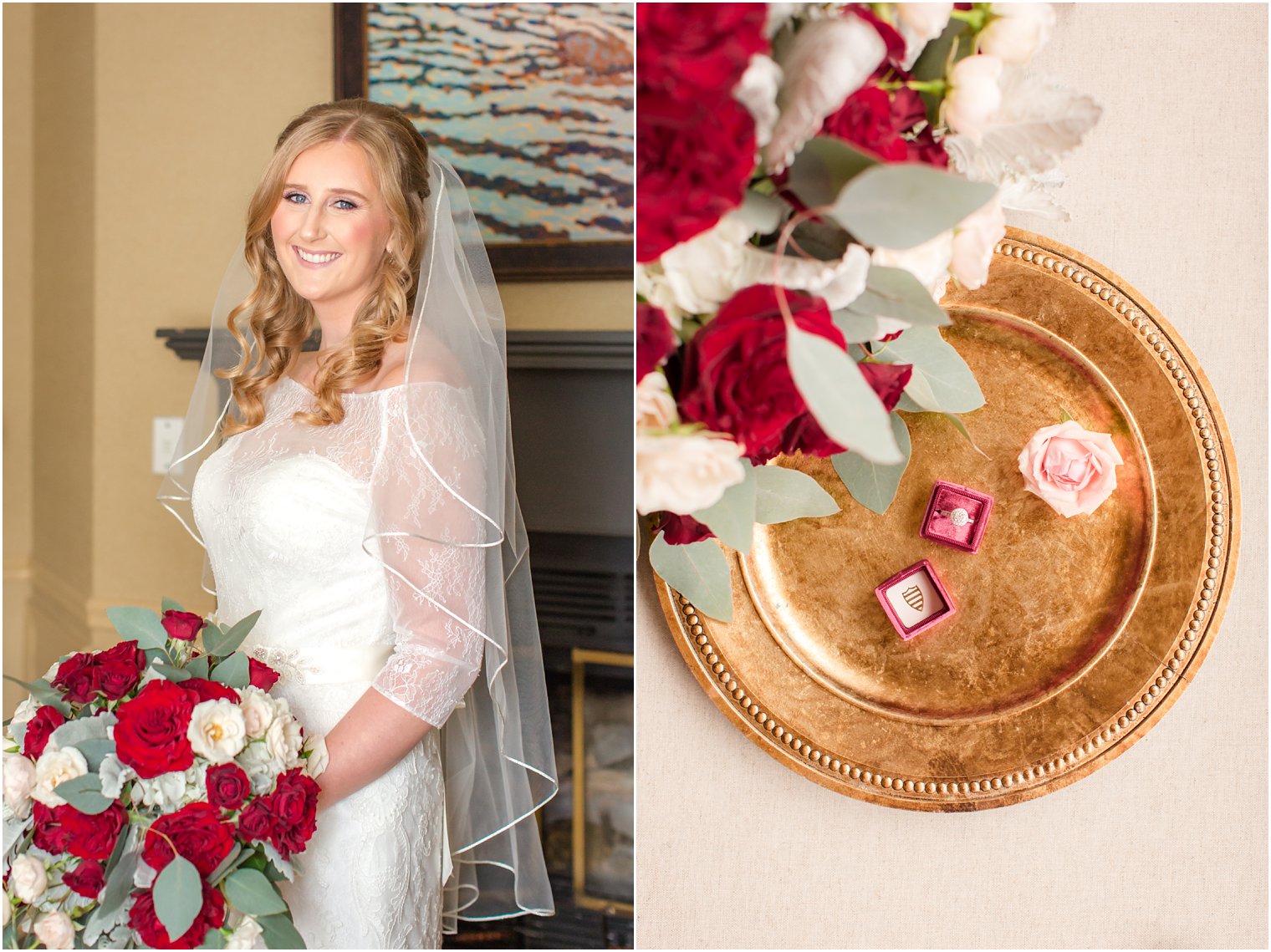 Bride's ring and bouquet | Lambertville Station Inn Wedding Photos by Idalia Photography