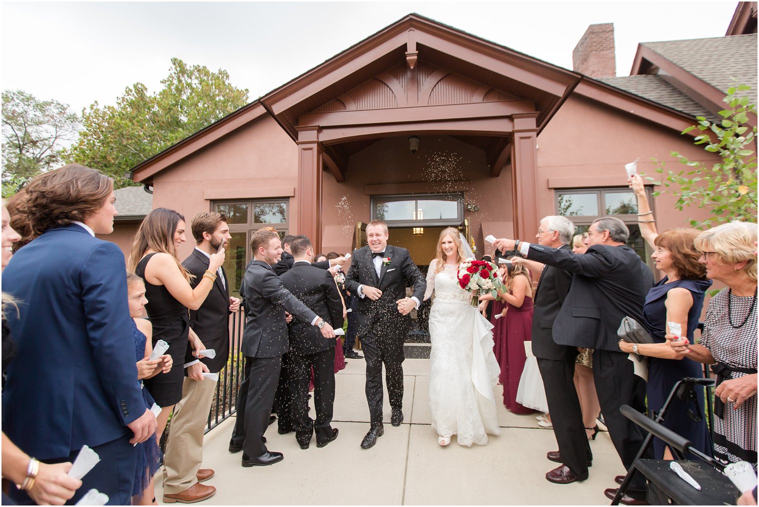 Church exit with lavender at Hopewell Presbyterian Church Wedding Ceremony