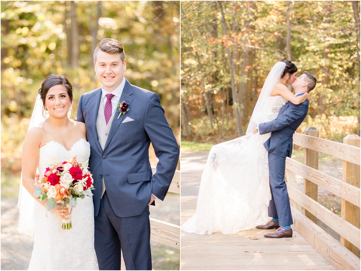 Bride and groom photos on wedding day | Photos by NJ Wedding Photographers Idalia Photography