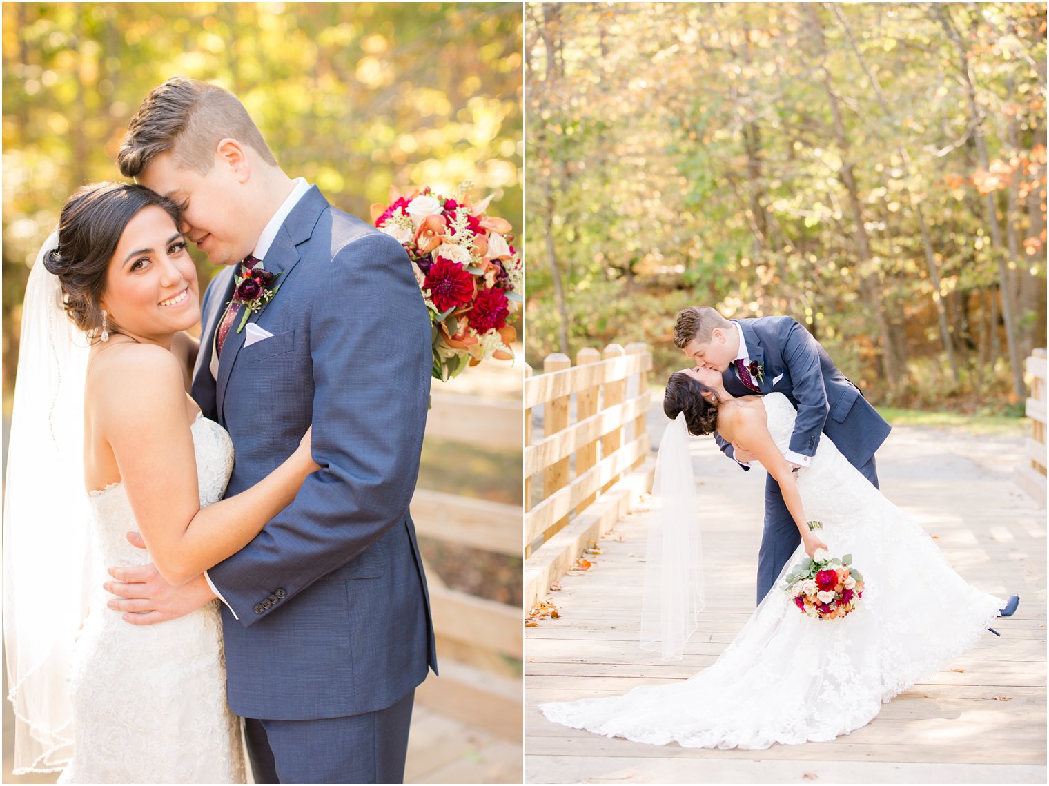 Posing ideas for bride and groom photos | Photos by NJ Wedding Photographers Idalia Photography