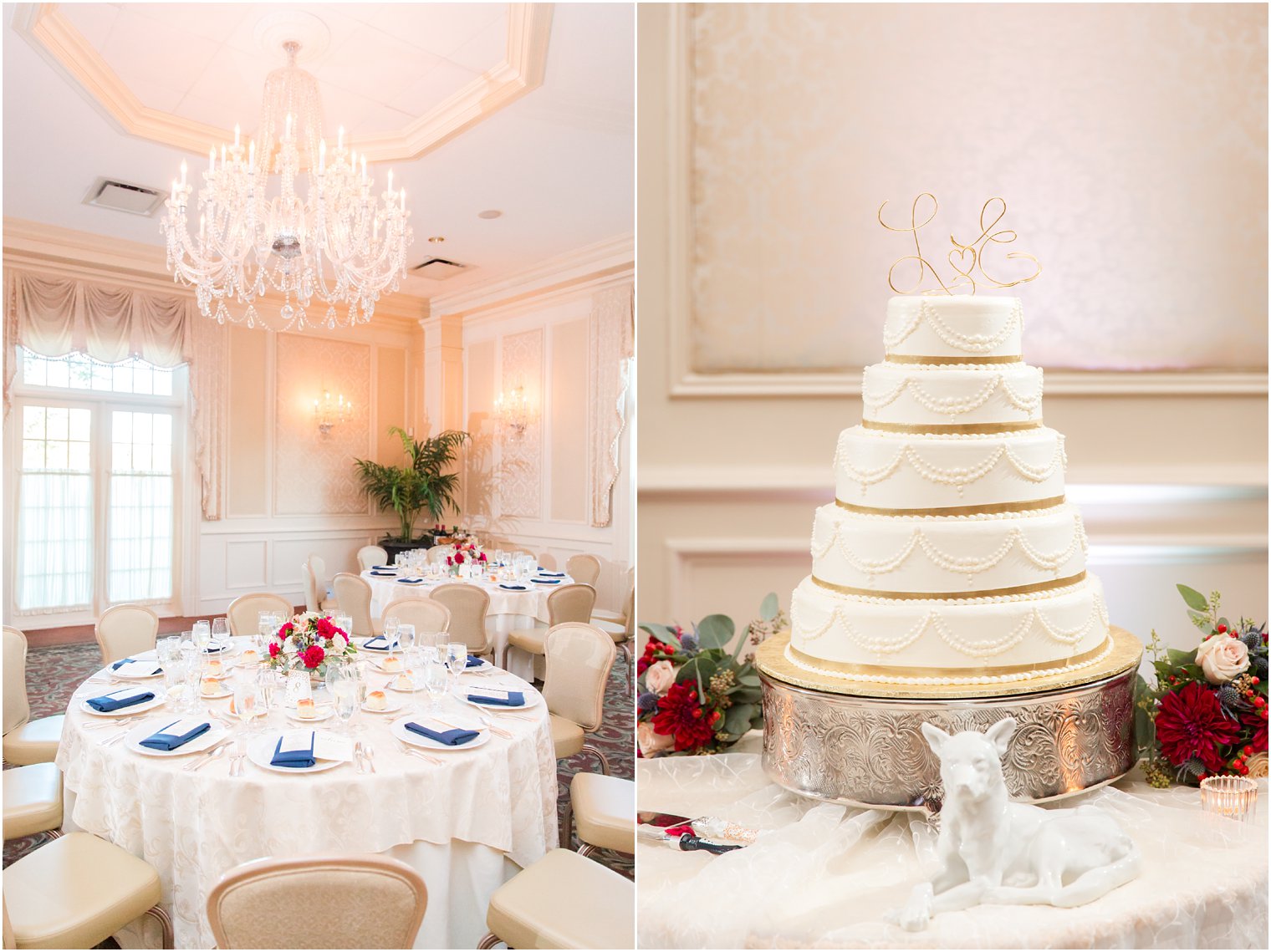 Centerpieces at Meadow Wood Manor | Photos by NJ Wedding Photographers Idalia Photography