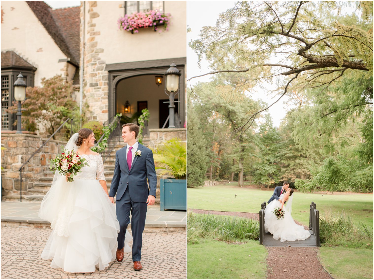 Candid bride and groom photos at Pleasantdale Chateau