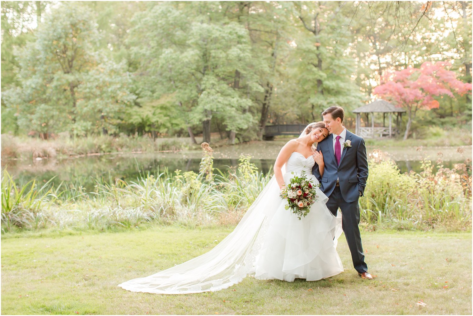 Posing idea for bride and groom portraits