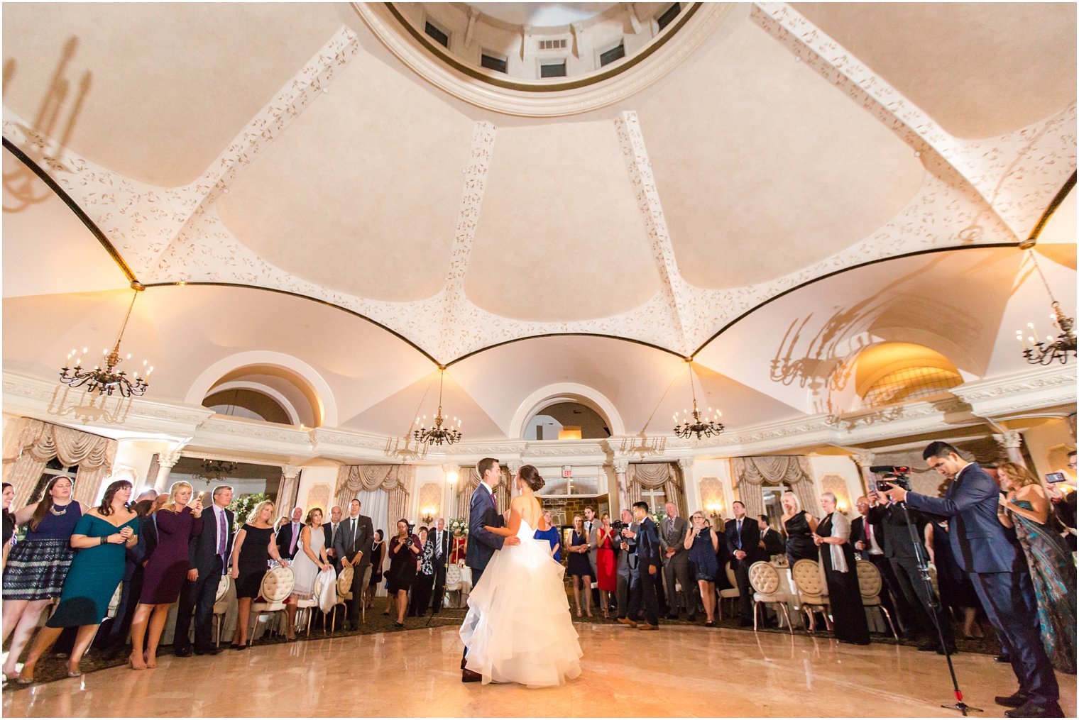 Bride and groom's first dance at Pleasantdale Chateau Wedding Reception 