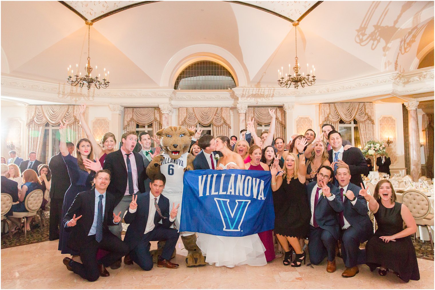 Villanova Wildcat at wedding reception | Villanova alumni