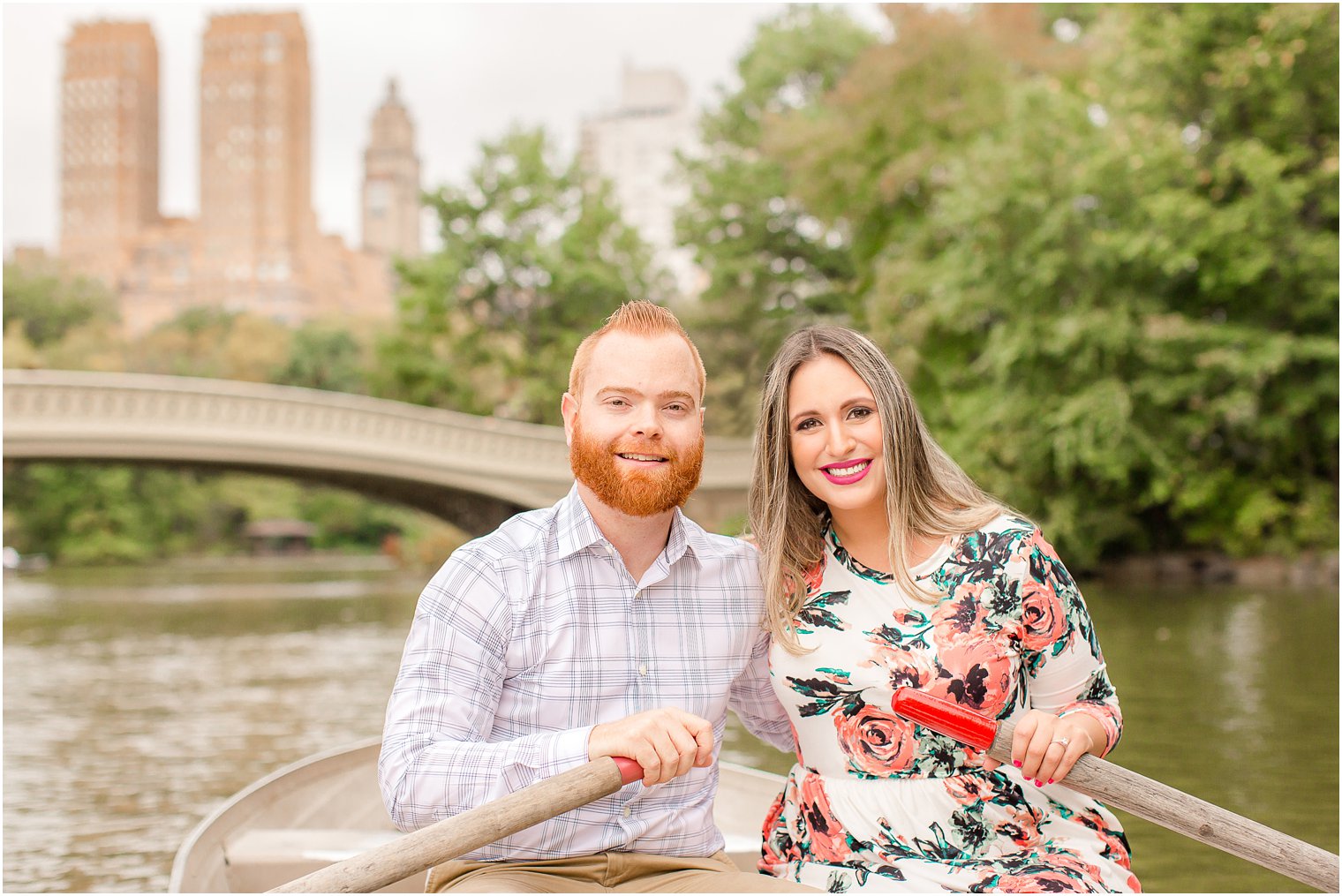 Engagement session at Loeb Boathouse in Central Park