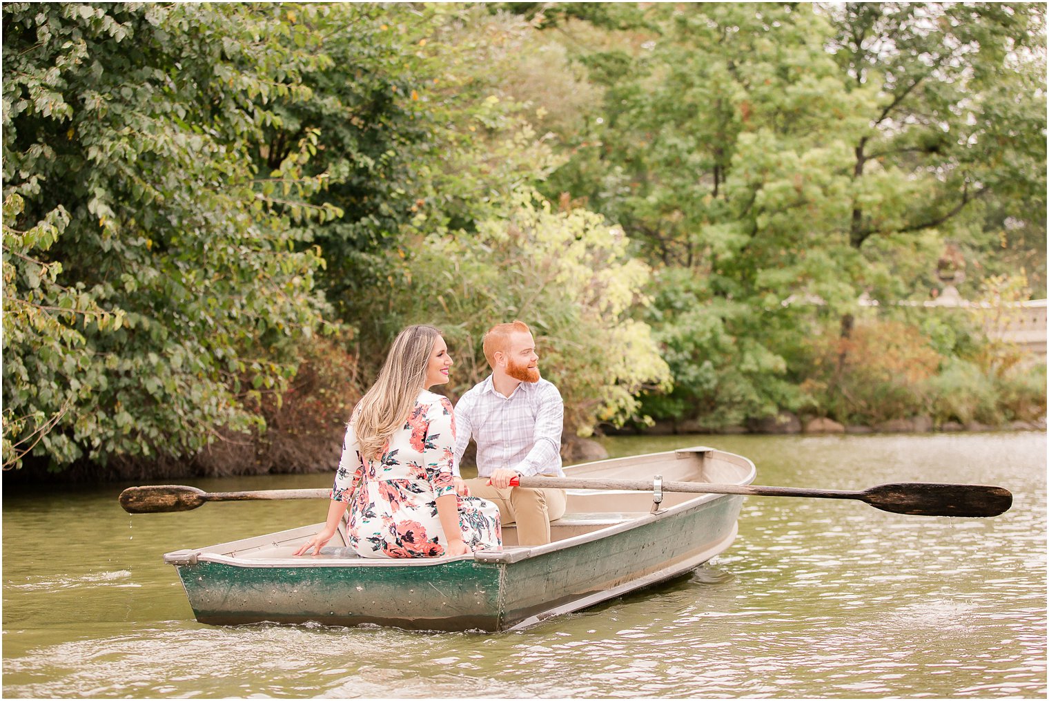 Engagement session at Loeb Boathouse in Central Park