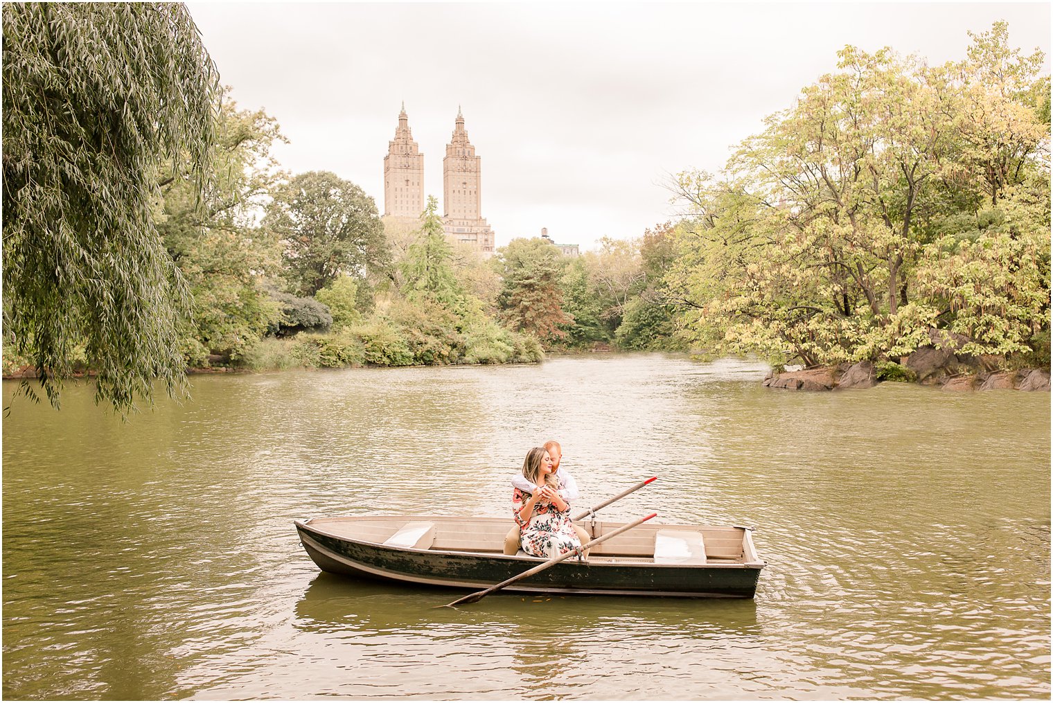 Engagement Session with boats in Central Park