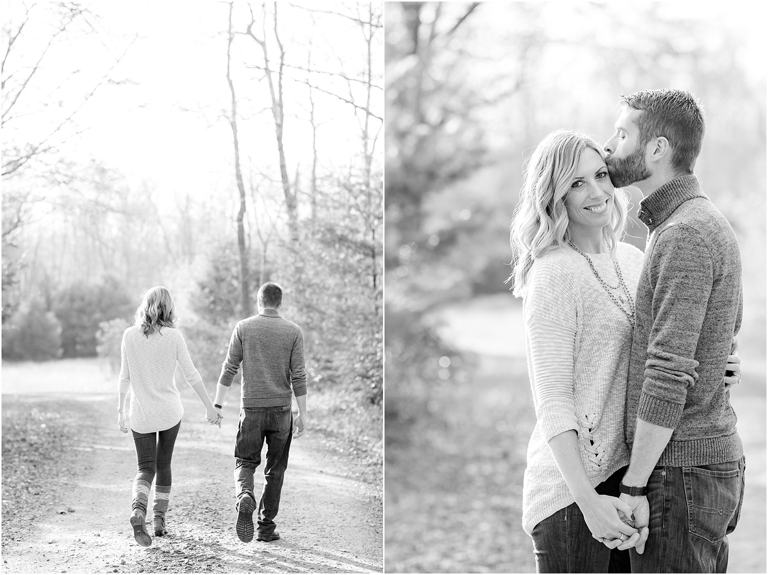Engagement session in the woods of Pennsylvania 