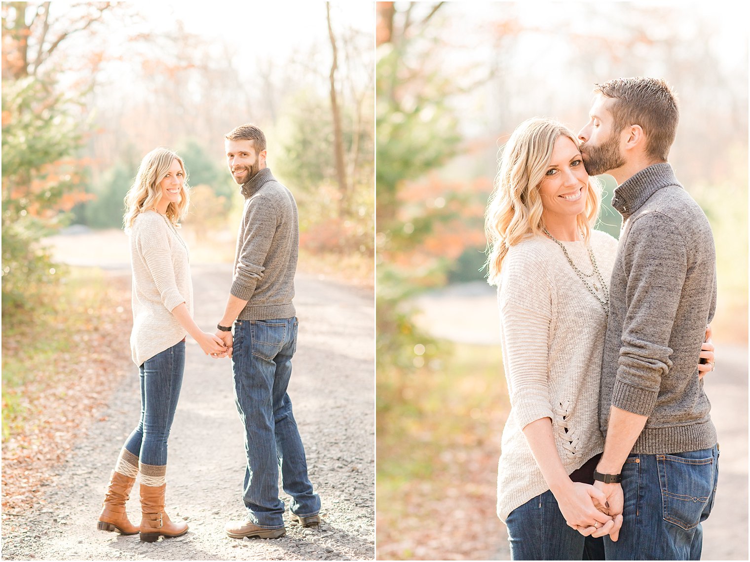 Backlit engagement images by Idalia Photography