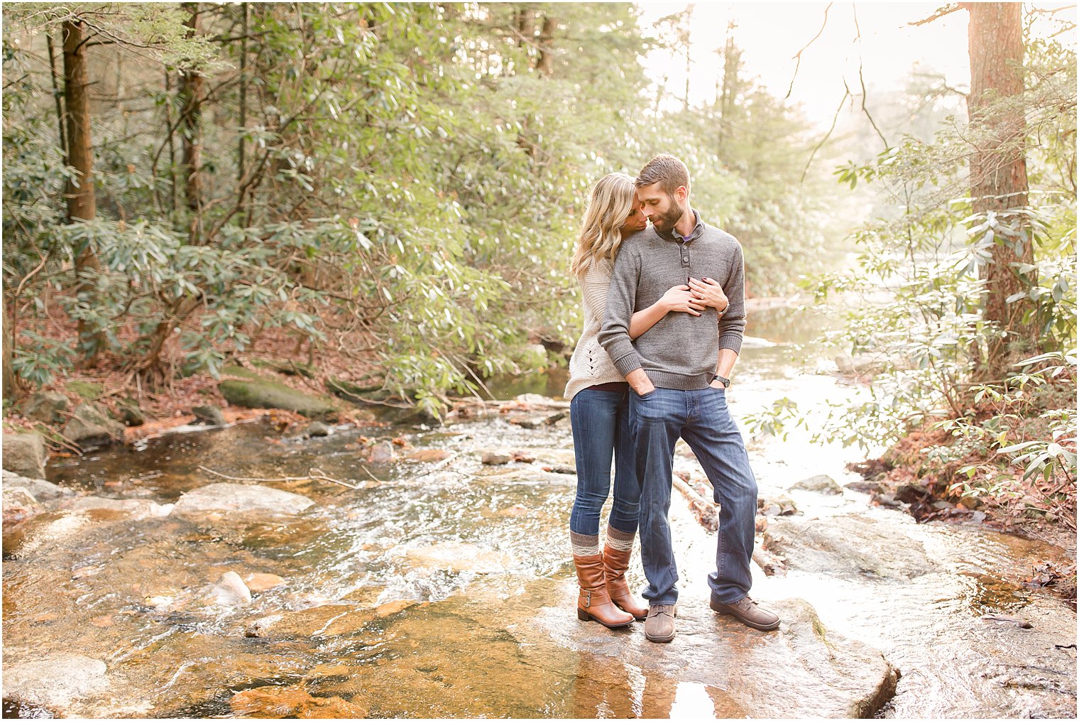 Romantic engagement session in state park