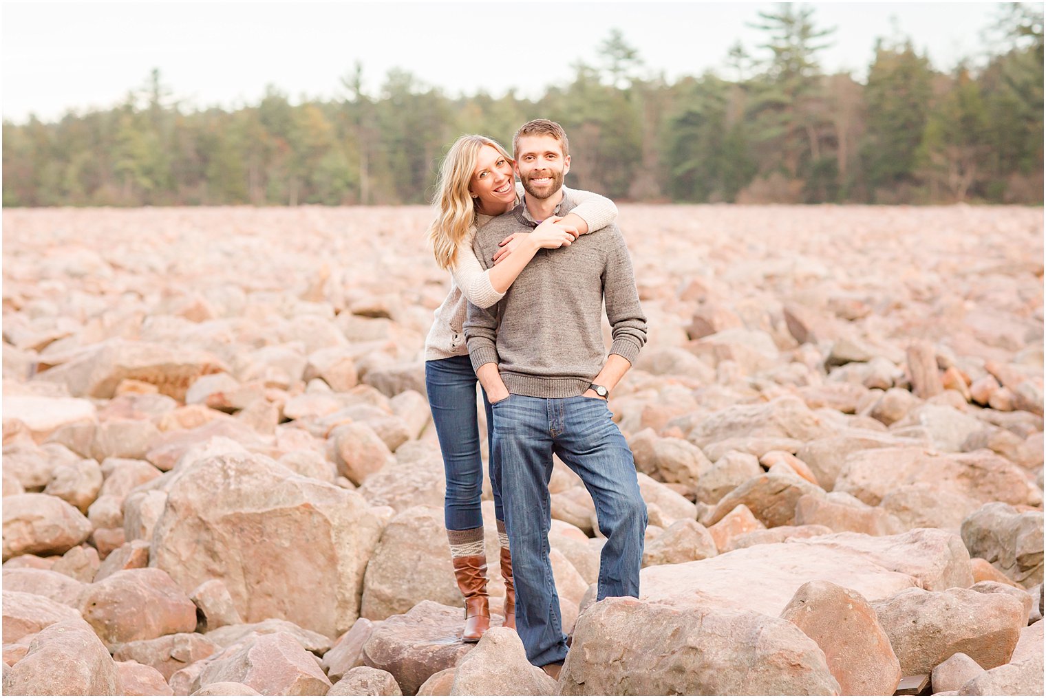 Engagement photos at Boulder Field