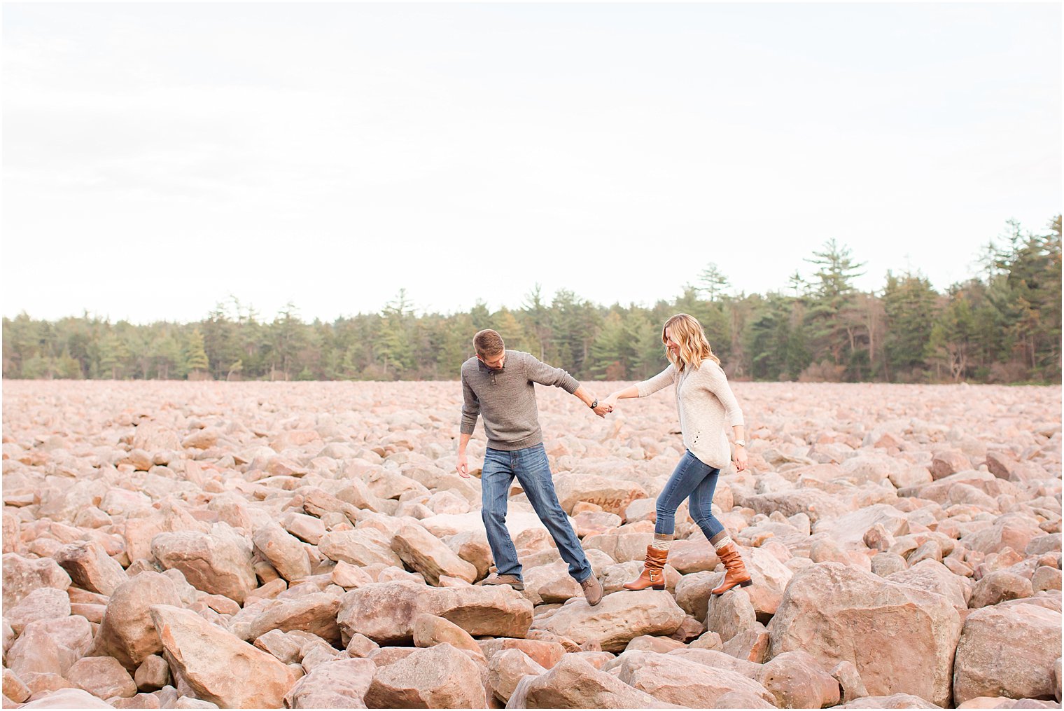 Documentary style engagement photos